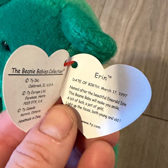 1997 Erin St. Patrick’s Day Ty Beanie Baby - Picture 2 of 3